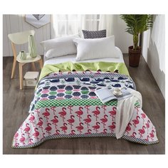 Покрывало Tango Patchwork 200x230 см, белый/красный/синий