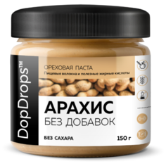 DopDrops Паста ореховая Арахис без добавок пластик 150 г