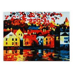 Рыжий кот Картина по номерам "Осенний пейзаж" 40х50 см (B218)