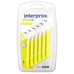 Зубной ершик Dentaid Interprox Plus Mini 1.1, желтый, 6 шт.