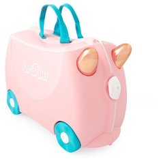 Чемодан trunki розовый/голубой