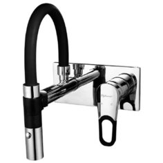 Смеситель для кухни (мойки) Elghansa SquareLine 14Q0191 однорычажный встраиваемый хром/черный