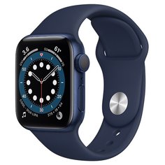 Умные часы c GPS Apple Watch Series 6 GPS 40mm Aluminum Case with Sport Band синий/темный ультрамарин