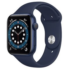 Умные часы c GPS Apple Watch Series 6 GPS 44mm Aluminum Case with Sport Band синий/темный ультрамарин