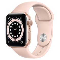 Умные часы c GPS Apple Watch Series 6 GPS 40mm Aluminum Case with Sport Band золотистый/розовый песок