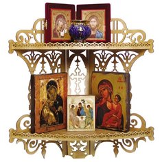 Полка для икон СИМВОЛИК 023плк002 30х30 см , бежевый