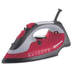 Утюг Sakura SA-3003 CRB/SBL/SV черный/красный