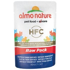 Корм для кошек Almo Nature HFC Raw Pack, c полосатым тунцом 55 г