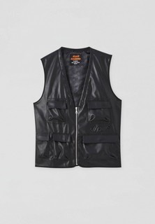 Жилет кожаный Pull&Bear