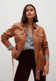 Куртка кожаная Violeta by Mango