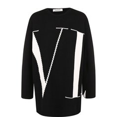 Кашемировый пуловер с вышитым логотипом бренда Valentino