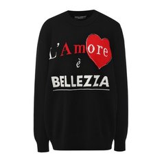 Кашемировый пуловер с вышитой надписью Dolce & Gabbana