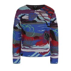 Пуловер с круглым вырезом и принтом Giorgio Armani