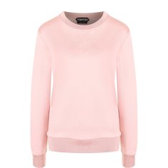 Однотонный пуловер из смеси хлопка и шелка Tom Ford
