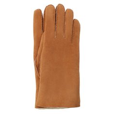 Замшевые перчатки с подкладкой из меха Agnelle