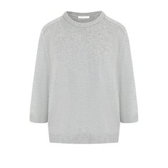 Кашемировый пуловер с укороченным рукавом и накладным карманом Chloé