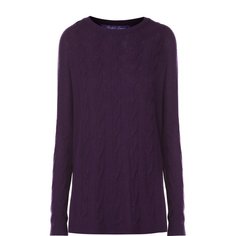 Кашемировый пуловер фактурной вязки с вырезом-лодочка Ralph Lauren