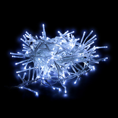 Гирлянда светодиодная Эра Нить Мишура холодный белый 200 LED 3,9 м (белый провод) ERA