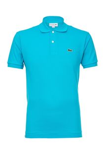 Однотонная футболка поло из хлопка Lacoste