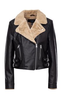 Куртка из экокожи с косой молнией Vero Moda