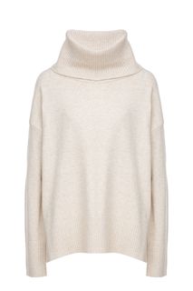 Бежевый джемпер с объемным воротом Vero Moda