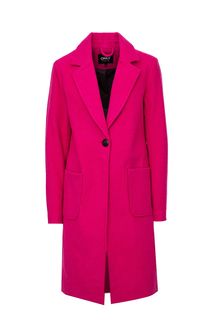 Пальто розового цвета с накладными карманами Only