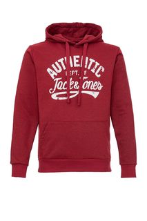 Толстовка красного цвета с декоративным принтом Jack & Jones