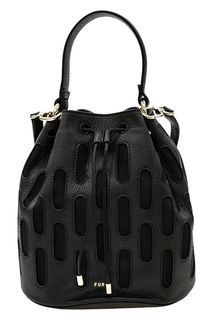Черная сумка с сетчатыми вставками Block Furla