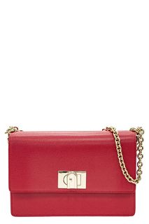 Красная кожаная сумка с откидным клапаном 1927 Furla
