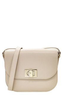 Бежевая кожаная сумка через плечо 1927 Furla