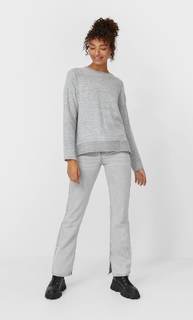Stradivarius Футболка Из Мягкой Ткани Женская Коллекция Пестро-Серый S