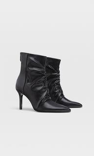 Stradivarius Ботильоны Со Сборкой И На Каблуке Женская Коллекция Черный 39