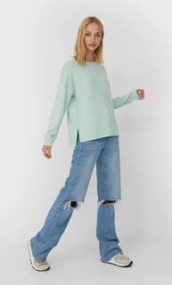 Stradivarius Футболка Из Мягкой Ткани Женская Коллекция Аквамарин S