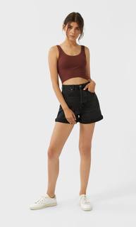 Stradivarius Укороченный Топ На Бретелях Женская Коллекция Multicolor L