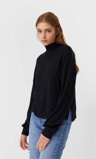 Stradivarius Укороченный Топ Soft Touch Женская Коллекция Черный Xs