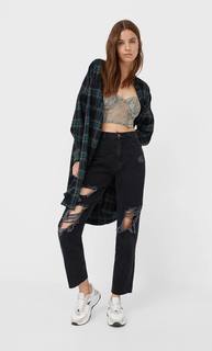 Stradivarius Корсетный Топ С Кружевом Женская Коллекция Multicolor L