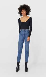 Stradivarius Боди С Длинными Рукавами Женская Коллекция Черный Xs