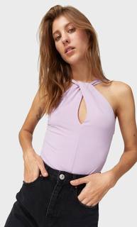 Stradivarius Трикотажное Боди С Разрезом Женская Коллекция Multicolor L