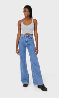 Stradivarius Трикотажный Топ-Бралетт Женская Коллекция Пестро-Серый S