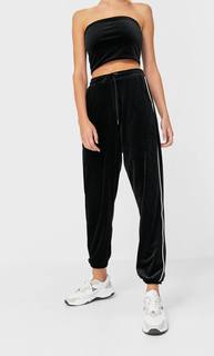 Stradivarius Джоггеры Из Мягкой Ткани Женская Коллекция Черный L