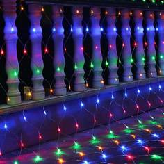 Гирлянда сетка от сети с контроллером 2х2 м 240LED цветная Baziator