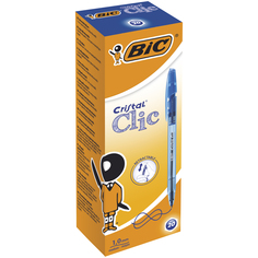 Ручка шариковая BIC Cristal Clic Коробка x20 синий
