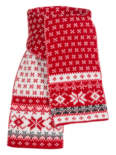 Шарф детский Scandica, 087SCA964-91G, белый/карминовый, One Size