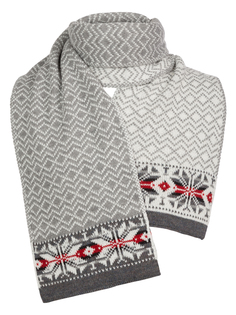 Шарф детский Scandica, 700SCA0Q7-NJITG, белый/стальной, One Size