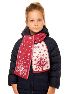 Шарф детский Scandica, 079SCA249-0Q7G, азалия/белый, One Size