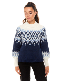 Джемпер женский Scandica Zigzag синий 48