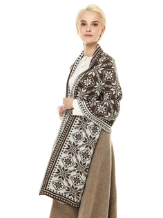 Палантин женский Scandica Stars серо-коричневый