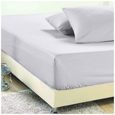 Простыня "Серая гавань", Сатин, На резинке, 180x200 см, 1032804 Crazy Town