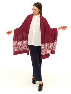 Палантин женский Scandica Blomst винный