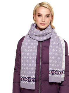 Шарф женский Scandica Sandra белый/светло-сиреневый